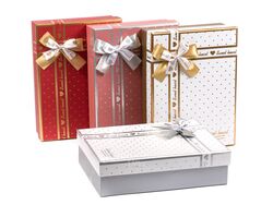 Коробка для подарка картонная 23*17*6,5 см (арт. T451-3-3, код 238033)