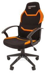 Кресло Chairman Game 9 ткань черно/ оранжевый
