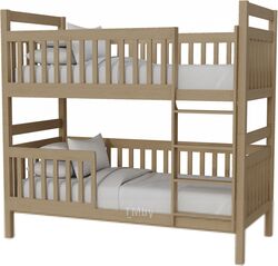 Двухъярусная кровать Kinderwood Вуди-3 160x80 (без ящиков, бесцветный)