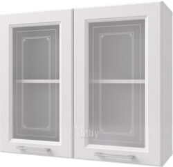 Шкаф навесной для кухни Горизонт Мебель Классик 80 с витриной (арктик)