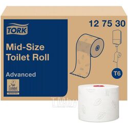Бумага туалетная Advanced T6 в миди-рулонах 100м, 2-сл. Tork 127530-20
