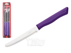 Набор ножей столовых, 3шт., серия PARATY, фиолетовые, DI SOLLE (Длина: 200 мм, длина лезвия: 103 мм, толщина: 0,8 мм. Прочная пластиковая ручка.)