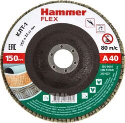 Круг лепестковый торцевой 150 Х 22 Р 40 тип 1 КЛТ Hammer Flex SE 213-027