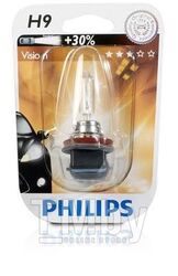 Лампа галогенная блистер 1шт H9 12V 65W PGj19-5 Philips 12361B1
