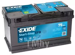Аккумулятор Start-Stop EFB 75Ah 730A (R+) 315x175x175 mm EXIDE EL752