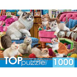 Пазлы 1000 элементов Озорные котята TOPpuzzle ХТП1000-2158