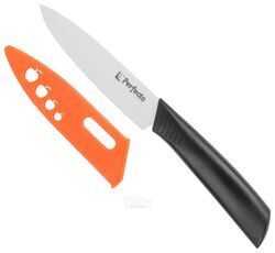 Нож кухонный керамический 10.5см + чехол, серия Handy (Хенди), PERFECTO LINEA (Длина лезвия 10,5 см, длина изделия общая 20 см)