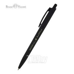 Ручка шариковая автоматическая "SlimClick.BLACK", 0,5мм, синяя, черный корпус Bruno Visconti 20-0073
