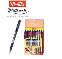 Ручка шариковая Writewell с син. cтержнем, мет. наконечник, резин. держатель Montex Writewell