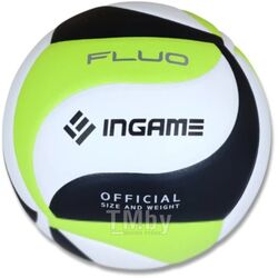 Мяч волейбольный Ingame Fluo (черный/белый/зеленый)