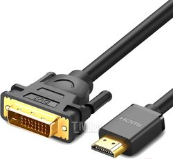 Кабель UGREEN HDMI to DVI Cable 2m HD106 (Black) 10135