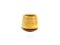 Горшок для цветов керамический "скарлет" № 3 13x12 см желтый с подставкой Belbohemia 3507