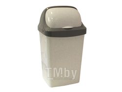 Контейнер для мусора РОЛЛ ТОП 25л (мраморный) (IDEA)