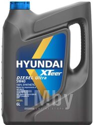 Моторное масло HYUNDAI XTEER Diesel Ultra 5W40 6L API SN CF MB 229.31(51),VW 505 01 BMW LL-04, GM dexos 2 1061223