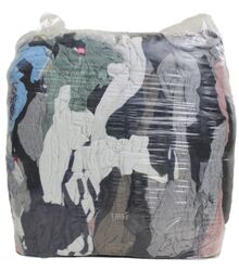 Ветошь отсортированная цветная, тонкие, безворсовые хлопчатобумажные ткани, полульняные ткани, смесовые ткани, куски неправильной формы размером 40-60 см, 10 кг ФБТ 541334B