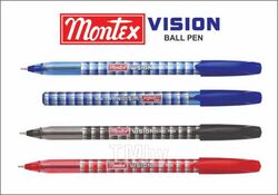 Ручка шариковая VISION с син. стержнем, пластм. клип, пластм. синий корпус Montex VISION