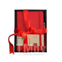 Набор подарочный "MONACO" ежедневник недат. А5 145*215 мм, 272 стр, красный + шар.ручка Bruno Visconti 3-518/02-2