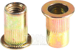 Заклепка резьбовая М4 цилиндрический бортик, желтый цинк (500 шт в карт. уп.) STARFIX (SMC1-48526-500)
