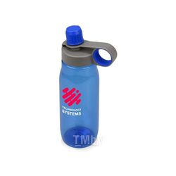 Бутылка для воды 650 мл. "Stayer" пласт., прозрачный синий/серый