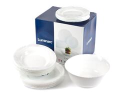 Набор посуды стеклокерамический "cadix" 19 пр.: 18 тарелок 19,5/23,8/25 см, салатник 24 см Luminarc L0300