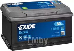 Аккумулятор Excell 80Ah 700A (R +) 315x175x175 mm EXIDE EB802