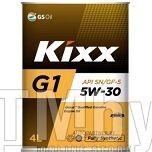 Моторное масло синтетическое KIXX G1 SN PLUS 5W30 4L API: SN PLUS-RCILSAC GF-5Fully Synthetic Ж банка L210144TE1