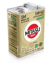 Моторное масло MITASU 5W50 4L PLATINUM PAO SN API SN CF BMW LL-04 MB 229.31 51 VW 502(505).00 MJ1134