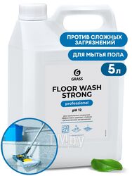 Очиститель многоцелевой Floor wash strong: концентрированное щелочное моющее средство для мытья пола, для сильных загрязнений разбавлять из расчета 5 - 10 г/л воды, 5,6 кг GRASS 125193