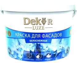 Краска Dekor ВД-АК 111 для фасада (3кг, белоснежный)