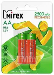 Аккумулятор Ni-MH Mirex HR6 / AA 2500mAh 1,2V по 2шт. в блистере (23702-HR6-25-E2)