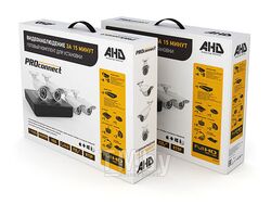 Комплект видеонаблюдения на 4 наружные FullHD камеры (с HDD-1Tб) PROconnect
