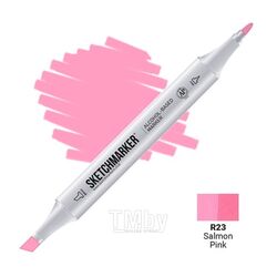Маркер перм., худ. двусторонний, R23, розовый лососевый Sketchmarker SM-R23