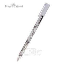 Ручка гелевая Sketch&Art "UniWrite.WHITE", 0,8мм, клип, белая Bruno Visconti 20-0312/03
