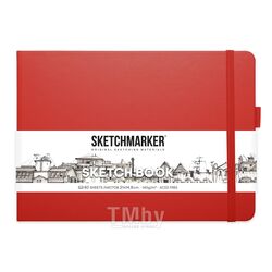 Скетчбук 21*14,8 см, 140 г/м2, 80 л., красный пейзаж Sketchmarker 2314204SM