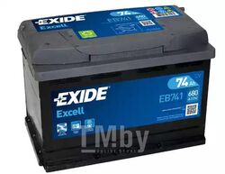 Аккумулятор EXIDE EXCELL 12V 74AH 680A ETN 1(L+) B13 278x175x190mm 18.29kg
