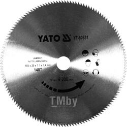 Диск пильный по ламинату 185/20 140T Yato YT-60631