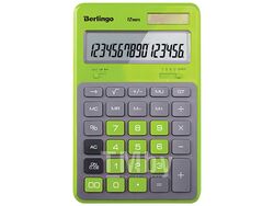 Калькулятор настольный BERLINGO Hyper 12 разр. двойное питание 171х108х12 зеленый