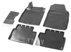 Комплект автомобильных ковриков Ford Ecosport 2013- , полиуретан, низкий борт, 5 предметов, крепеж для передних ковров RIVAL 11803001