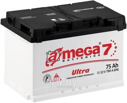 Автомобильный аккумулятор A-mega Ultra 75 R (75 А/ч)