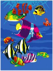 Картина по номерам Юнландия Подводный мир с акриловыми красками / 662499
