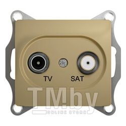 Розетка TV-SAT Glossa одиночная 1dB, титан Schneider Electric GSL000497