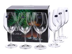 Набор бокалов для вина стеклянных "Lara" 6 шт. 450 мл Crystalex