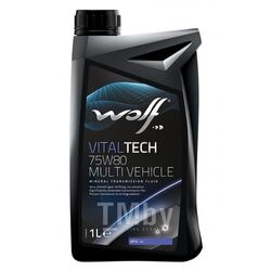 Трансмиссионное масло (PN 1048400) VitalTech 75W-80 Multi Vehicle Premium 1 л Wolf 2219/1