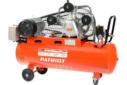 Компрессор Patriot поршневой ременной PTR 100-670, 670 л/мин, 10 бар, 3000 Вт, 100 л, быстросъемный