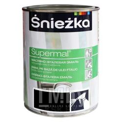 Эмаль масляно-фталевая SUPERMAL черный RAL 9005 0.4л 8/1344 Sniezka