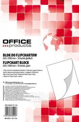 Блок бумажный для флип-чарта 650х1000 мм, 20 листов (клетка) 60-70gsm Bi-office 20136529-14