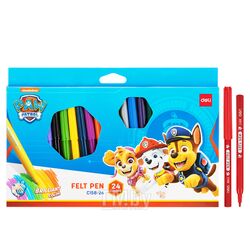 Фломастеры "Paw Patrol" 24 шт. Deli EC158-24