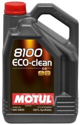 Моторное масло синтетическое MOTUL 0W30 (5L) 8100 ECO-CLEAN ACEA C2, API SN CF,Рек-ции:TOYOTA,HONDA,SUBARU 102889