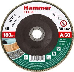 Круг лепестковый торцевой 180 Х 22 Р 60 тип 1 КЛТ Hammer Flex SE 213-031