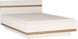 Полуторная кровать Anrex Linate 140/Typ 91 (белый/сонома трюфель)